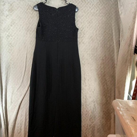 Jessica Howard Womens 12 Sheath Dress Black Cocktail Party Sparkly Sleeveless - Picture 10 of 15